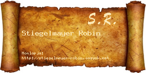 Stiegelmayer Robin névjegykártya